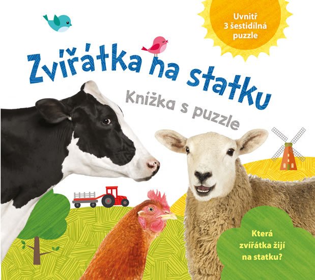 ZVÍŘÁTKA NA STATKU KNÍŽKA S PUZZLE