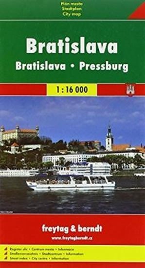 BRATISLAVA 1:16 000 PLÁN MĚSTA