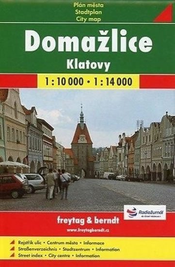 KLATOVY,DOMAŽLICE 1:12 000 PLÁN MĚSTA