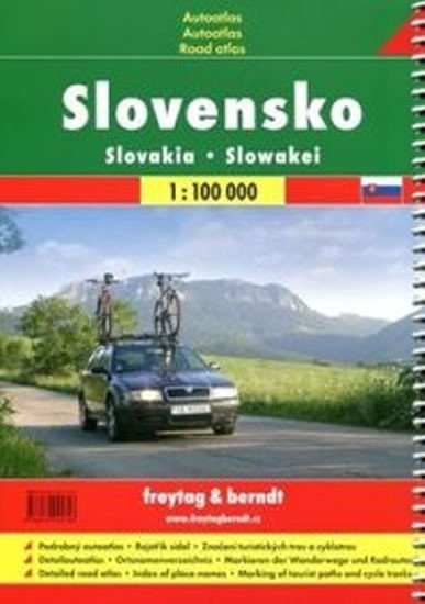 SLOVENSKO 1:100 000 TURISTICKÝ AUTOATLAS (+ CYKLOTRASY)