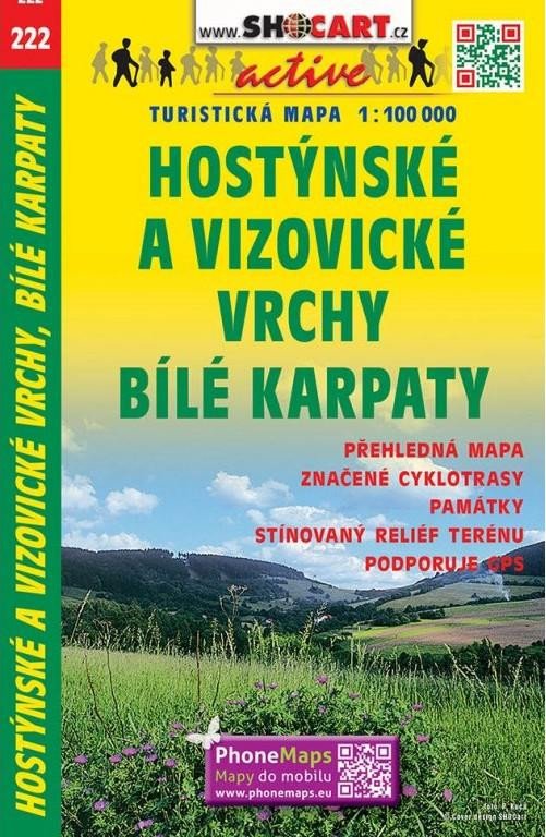 HOSTÝNSKÉ VRCHY,BÍLÉ KARPATY 1:100 000 /222/