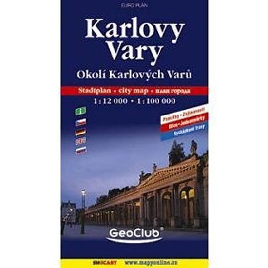 KARLOVY VARY A OKOLÍ 1:12 000 PLÁN MĚSTA