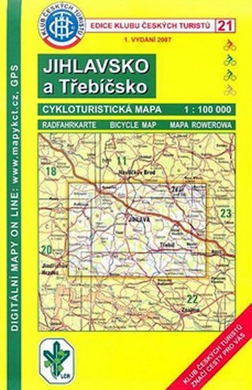 JIHLAVSKO A TŘEBÍČSKO - CYKLO 1:100 000