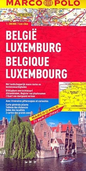 BELGIE-LUCEMBURSKO 1:300 000 MAPA MD