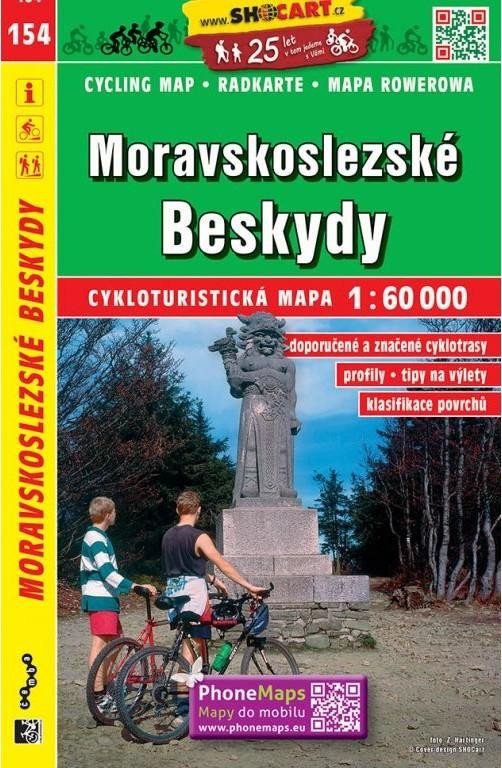 MORAVSKOSLEZSKÉ BESKYDY CYKLOMAPA /154/