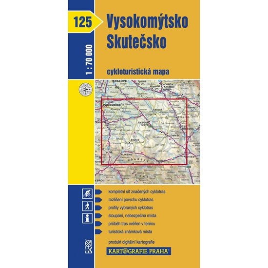 VYSOKOMÝTSKO SKUTEČSKO Č.125/CYKLOTURIST.MAPA