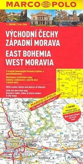 VÝCHODNÍ ČECHY,ZÁPADNÍ MORAVA 1:200 000