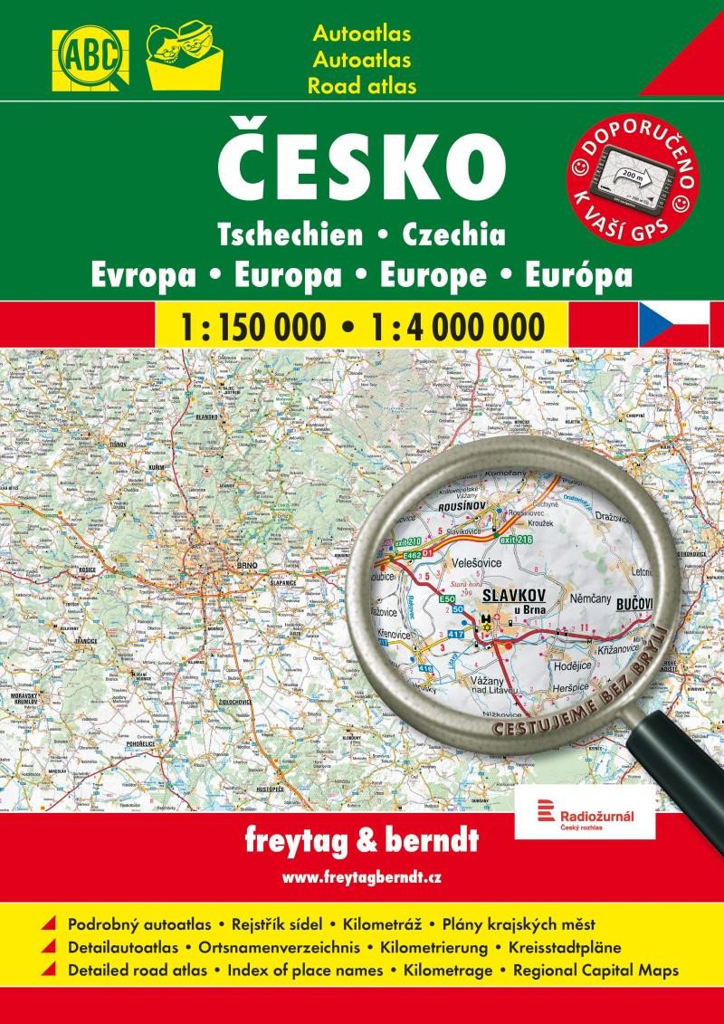 ČESKÁ REPUBLIKA 1:150 000,EVROPA 1:4000 000