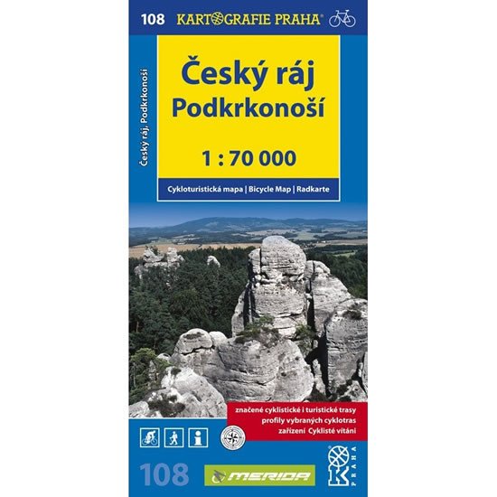 ČESKÝ RÁJ,PODKRKONOŠÍ/CYKLOMAPA/108