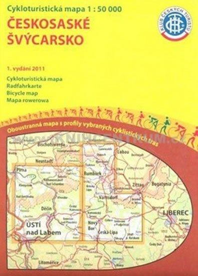 ČESKOSASKÉ ŠVÝCARSKO - CYKLOTUR.MAPA 1:50T OBOUSTRNNÁ MAPA