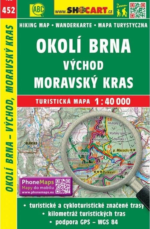 OKOLÍ BRNA - VÝCHOD,MORAVSKÝ KRAS 1:40 000 /452/