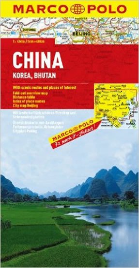 CHINA, KOREA, BHUTAN 1:4MIL.AUTOMAPA