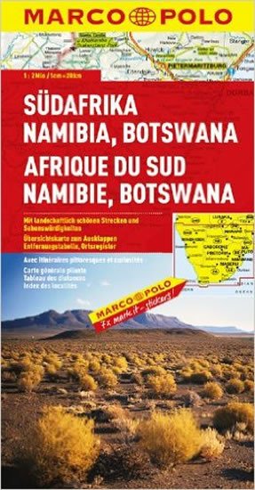 JIŽNÍ AFRIKA,NAMIBIE,BOTSWANA 1:2MIL.AUTOMAPA