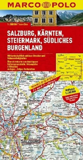 RAKOUSKO 2 - SALZBURG, KÄR. 1:200 000 AUTOMAPA