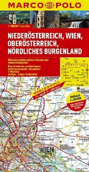 NIEDERÖSTERREICH,WIEN 1:200 000 AUTOMAPA /RAKOUSKO 01/