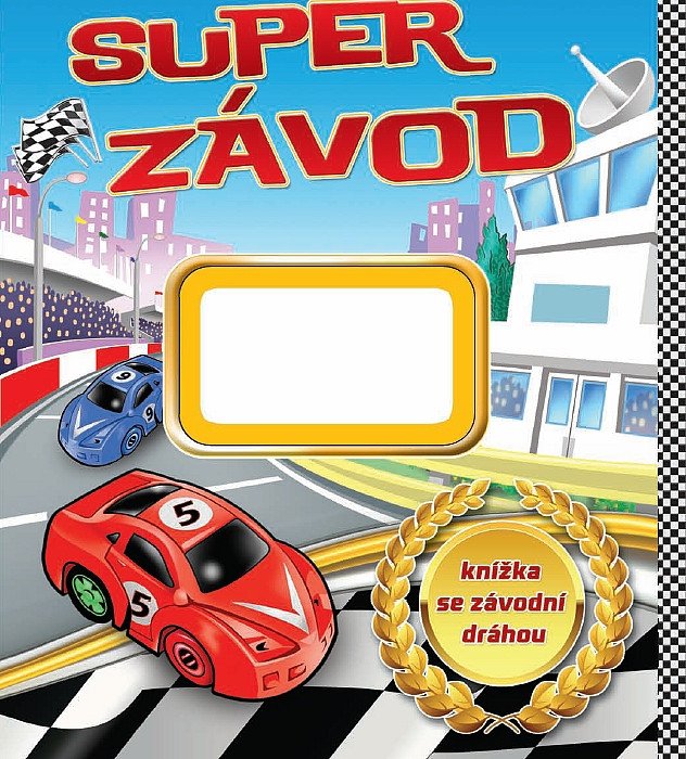 SUPER ZÁVOD - KNÍŽKA SE ZÁVODNÍ DRÁHOU