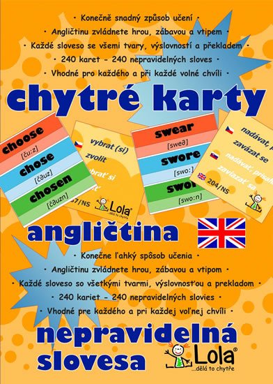 CHYTRÉ KARTY - ANGLIČTINA SLOVESA NEPRAVIDELNÁ