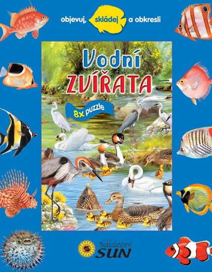 VODNÍ ZVÍŘATA-8X PUZZLE