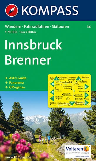 INNSBRUCK BRENNER 1:50 000 (KOMPASS 36)