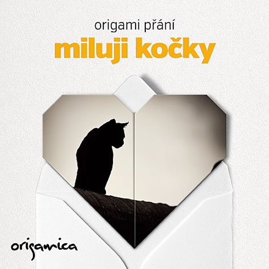 ORIGAMI PŘÁNÍ - MILUJI KOČKY (ČERNÁ)