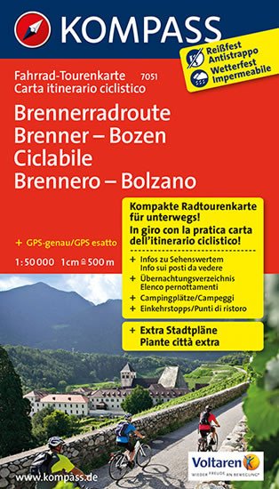 BRENNERRADROUTE BRENNER BOLZANO KOMPASS CYKLO 7051