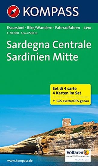 SARDINIE STŘED 1:50 000 (4 MAPY) 2498