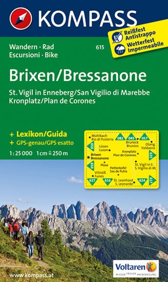 BRIXEN/BRESSANONE 1:25 000 /615/