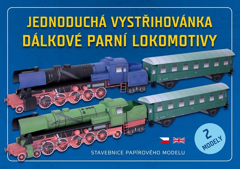 JEDNODUCHÁ VYSTŘIHOVÁNKA DÁLKOVÉ PARNÍ LOKOMOTIVY /2 MODELY/