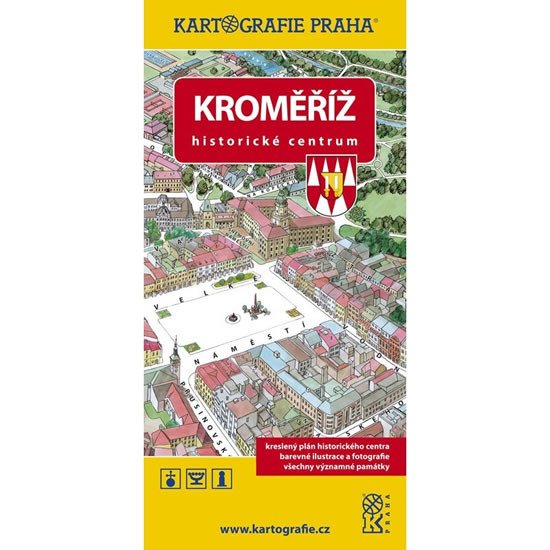 KROMĚŘÍŽ HISTORICKÉ CENTRUM KRESLENÝ PLÁN