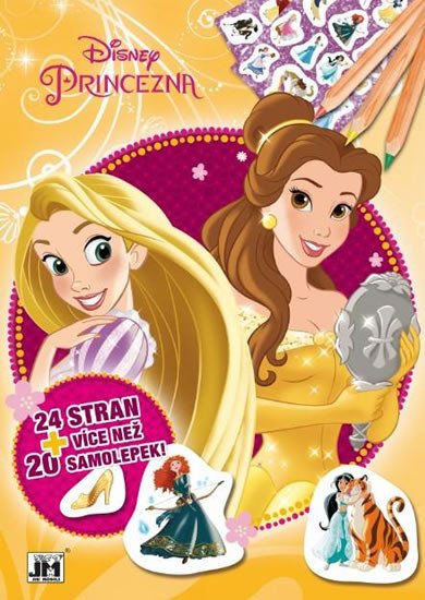 DISNEY PRINCEZNA (SEŠIT A4, OMALOVÁNKY, SAMOLEPKY)