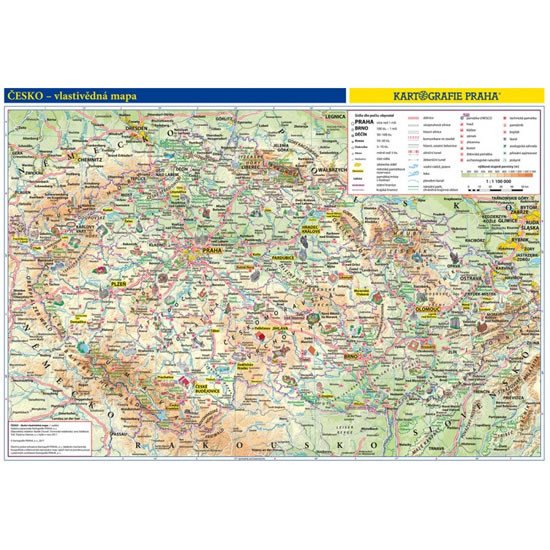 ČESKO VLASTIVĚDNÁ MAPA/OBRYSOVÁ MAPA [1.VYD.]