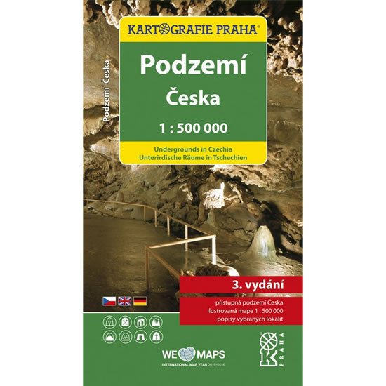 PODZEMÍ ČESKÉ REPUBLIKY 1:500 000 MAPA