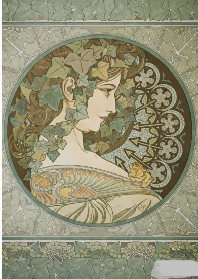 POHLED ALFONS MUCHA IVY KRÁTKÝ