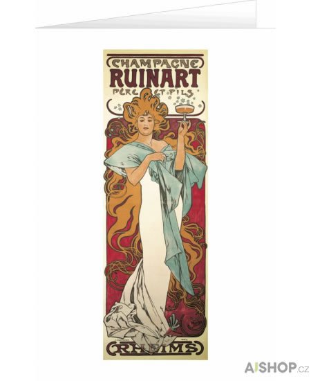 PŘÁNÍ ALFONS MUCHA CHAMPAGNE RUINART