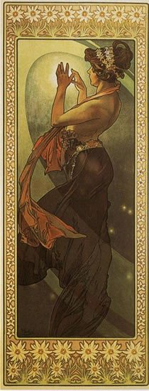 PŘÁNÍ ALFONS MUCHA POLE STAR