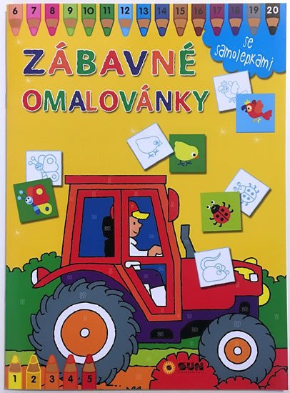 ZÁBAVNÉ OMALOVÁNKY SE SAMOLEPKAMI ŽLUTÉ