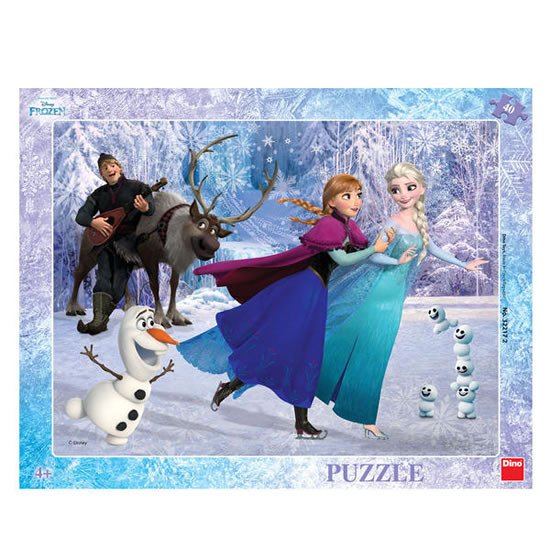 PUZZLE DESKOVÉ FROZEN NA BRUSLÍCH 40 DÍLKŮ DESKOVÉ