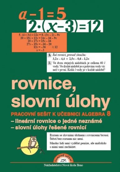 ROVNICE, SLOVNÍ ÚLOHY PS PRO 8. ROČNÍK