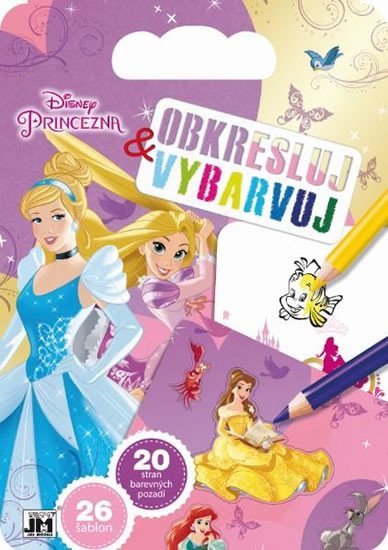 PRINCEZNY - OBKRESLUJ A VYBARVUJ