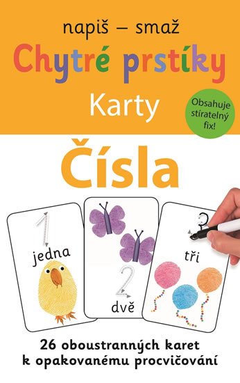 ČÍSLA - CHYTRÉ PRSTÍKY (KARTY A STÍRATELNÝ FIX)