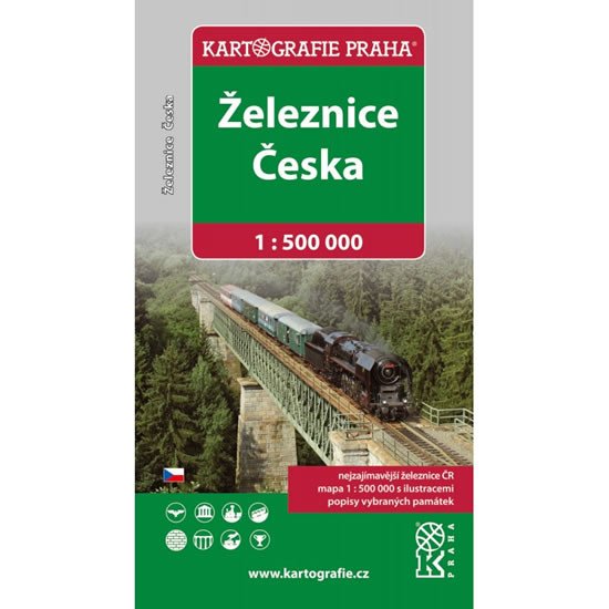 ŽELEZNICE ČESKA 1:500 000 MAPA(1.VYDÁNÍ)