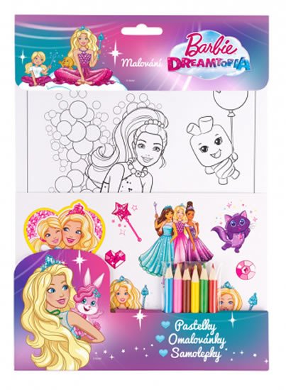 BARBIE DREAMTOPIA-OMALOVÁNKY,PASTELKY,SAMOLEPKY