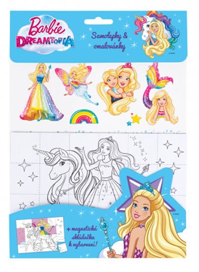 BARBIE DREAMTOPIA  MAGNETKY, OMALOVÁNKY,SAMOLEPKY