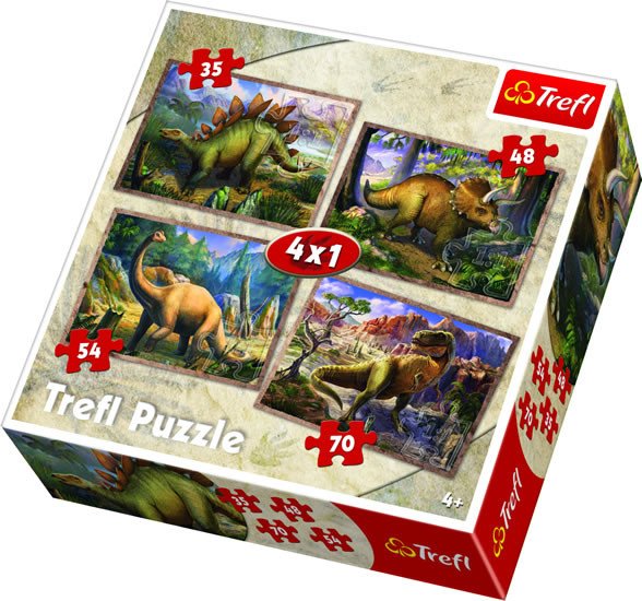 DINOSAUŘI-PUZZLE 4V1