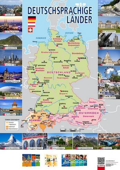 MAPA DEUTSCHPRACHIGE LÄNDER