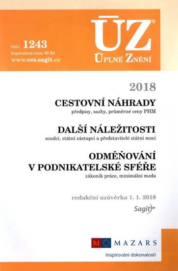 ÚZ 1243 CESTOVNÍ NÁHRADY 2018