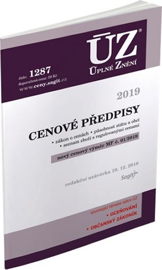 ÚZ 1287 CENOVÉ PŘEDPISY