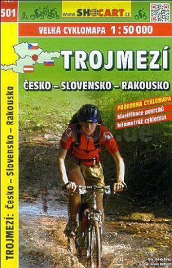 TROJMEZÍ ČESKO-SLOV.-RAK. 1:50 000 VELKÁ CYKLOMAPA /501/