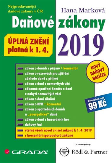 DAŇOVÉ ZÁKONY 2019 ÚPLNÁ ZNĚNÍ K 1.4.2019