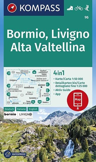 BORMIO, LIVIGNO, ALTA VALTELLINA 1:50 000 (96)